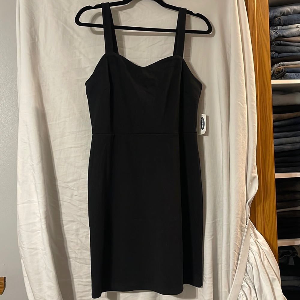 Womens Black Knee length dress